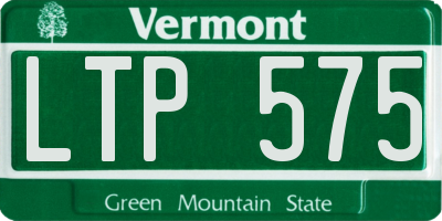 VT license plate LTP575