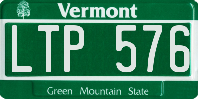 VT license plate LTP576