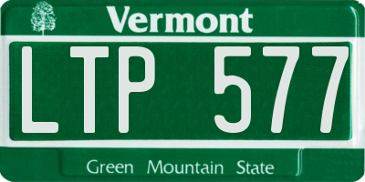 VT license plate LTP577