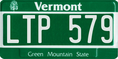 VT license plate LTP579