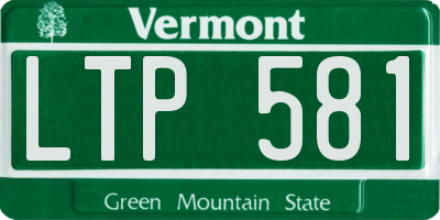 VT license plate LTP581
