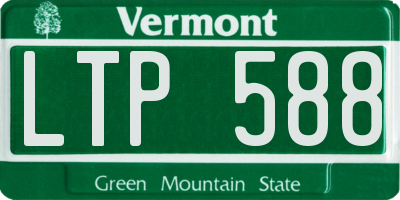 VT license plate LTP588