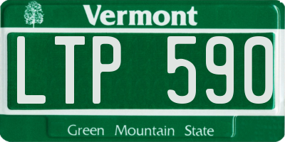 VT license plate LTP590