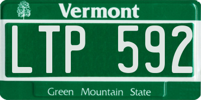 VT license plate LTP592