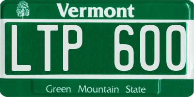 VT license plate LTP600