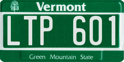 VT license plate LTP601