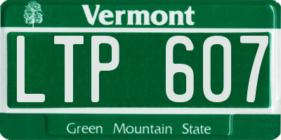 VT license plate LTP607