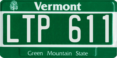 VT license plate LTP611