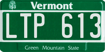 VT license plate LTP613