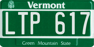 VT license plate LTP617