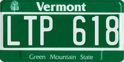 VT license plate LTP618