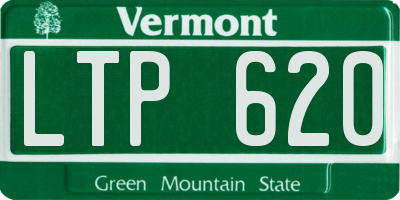 VT license plate LTP620