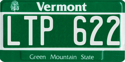 VT license plate LTP622