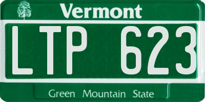 VT license plate LTP623