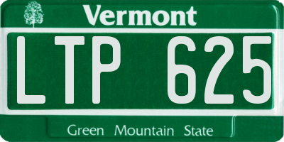 VT license plate LTP625
