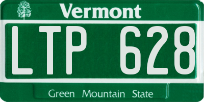 VT license plate LTP628
