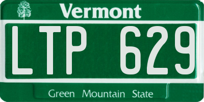 VT license plate LTP629