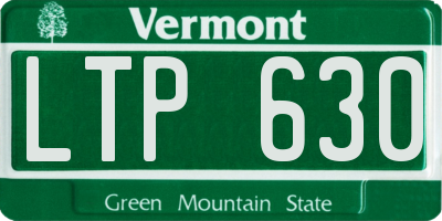 VT license plate LTP630