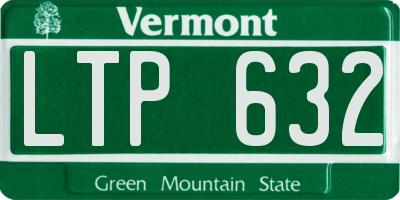 VT license plate LTP632