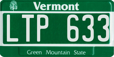 VT license plate LTP633