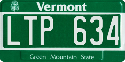 VT license plate LTP634