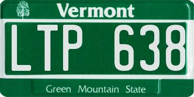 VT license plate LTP638