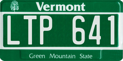 VT license plate LTP641