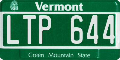 VT license plate LTP644