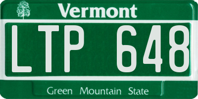VT license plate LTP648