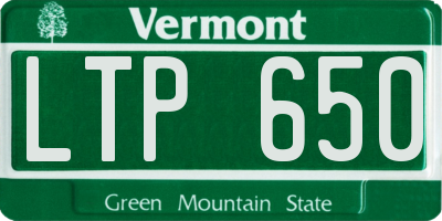 VT license plate LTP650