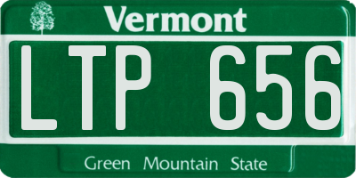 VT license plate LTP656