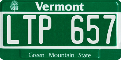 VT license plate LTP657