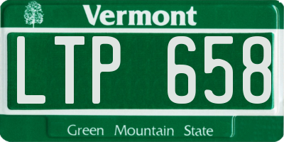 VT license plate LTP658