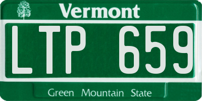VT license plate LTP659