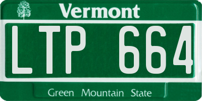 VT license plate LTP664