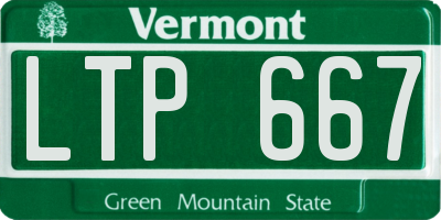 VT license plate LTP667