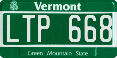 VT license plate LTP668