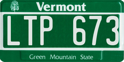 VT license plate LTP673