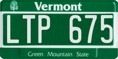 VT license plate LTP675