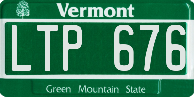 VT license plate LTP676