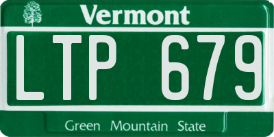 VT license plate LTP679