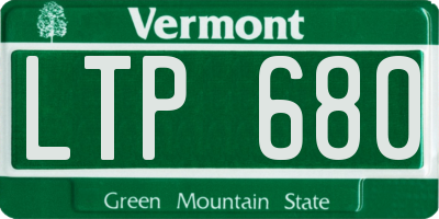VT license plate LTP680