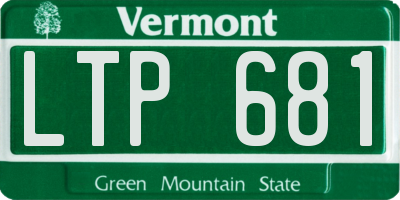 VT license plate LTP681