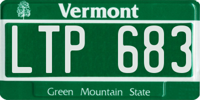 VT license plate LTP683