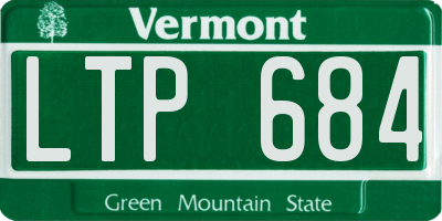 VT license plate LTP684