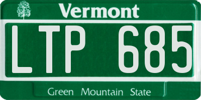 VT license plate LTP685