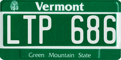 VT license plate LTP686