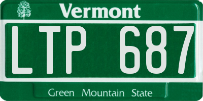 VT license plate LTP687