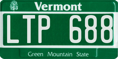 VT license plate LTP688