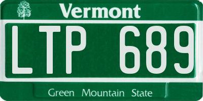 VT license plate LTP689